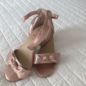 Jellypop pink metallic sandals with heels